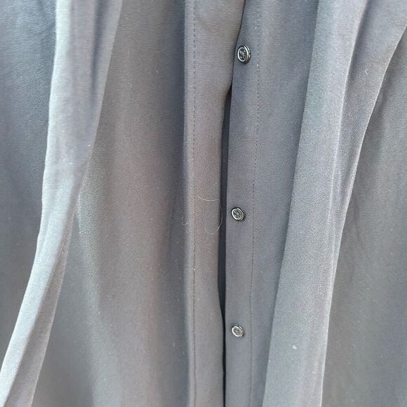 Mossimo blouse long sleeve button up ties at neck size medium - Picture 5 of 8